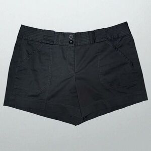 White House Black Market Cargo Style Utility Shorts Black Casual Short Size 12